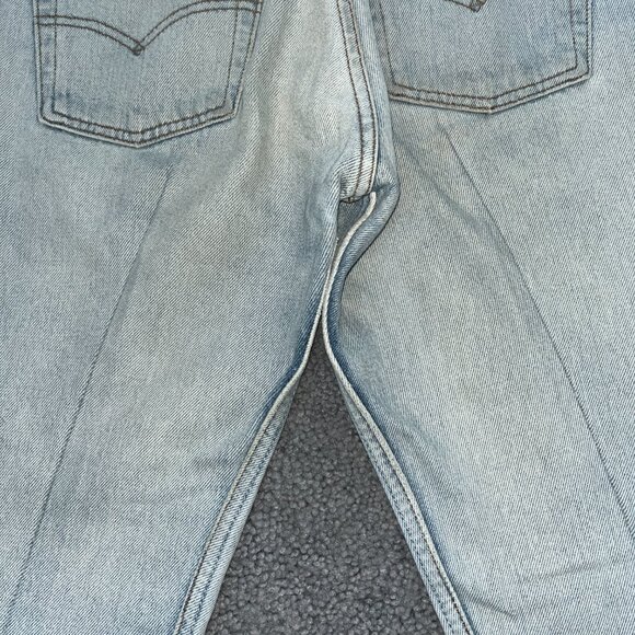 REFORMATION VINTAGE LEVI'S REPURPOSED LIGHT WASH RARE BACK SEAMS  MADE IN USA 25 - Picture 9 of 16